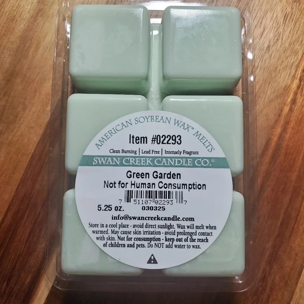 GREEN GARDEN by SWAN CREEK CANDLE CO. Herbal Melts 100% Natural Wax 5.25 oz NWT